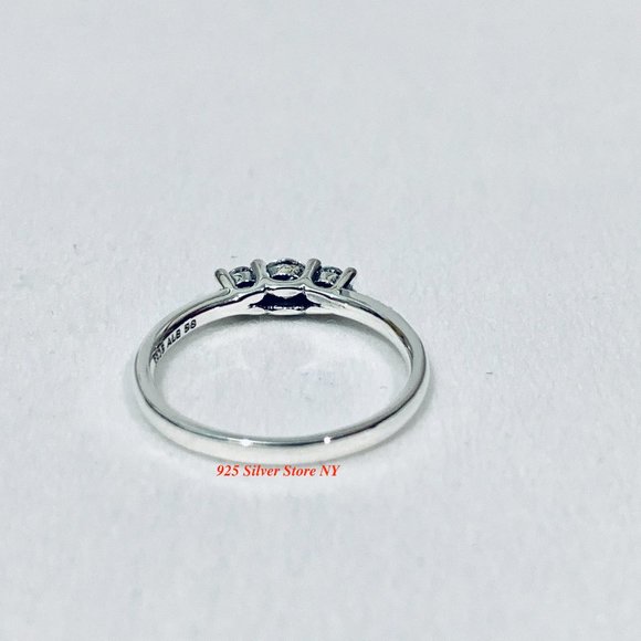 Pandora Ring Clear Three-Stone 196242CZ - Picture 4 of 9